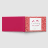 40e Jubileum Faux Red Glitter Gastenboek (Volledig)