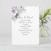 40e Jubileum Feest Bloemen Boeket Kaart (Staand voorkant)