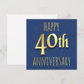 40e Jubileum Feestdagenkaart (Voorkant / Achterkant)