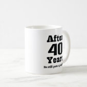 40e Jubileum (Funny) Koffiemok (Voorkant rechts)