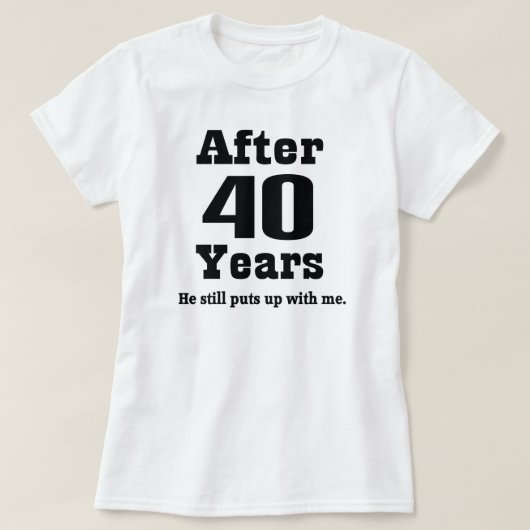 40e Jubileum (Funny) T-shirt (Design voorkant)