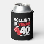 40e Jubileum gehuwd 40 jaar Las Vegas Trip Blikjeskoeler (Blikje Voorkant)