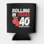 40e Jubileum gehuwd 40 jaar Las Vegas Trip Blikjeskoeler (Voorkant)