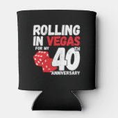 40e Jubileum gehuwd 40 jaar Las Vegas Trip Blikjeskoeler (Achterkant)
