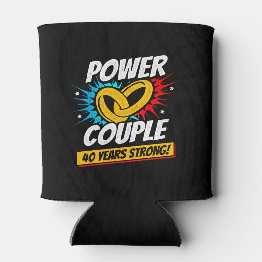 40e Jubileum gehuwde paren 40 jaar sterk Blikjeskoeler (Achterkant)