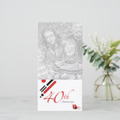 40e Jubileum (gematigde vogels) Aankondiging (Staand voorkant)