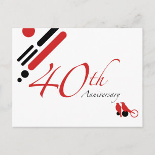 40e Jubileum (gematigde vogels) Briefkaart