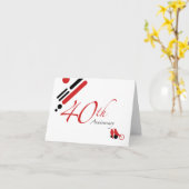 40e Jubileum (gematigde vogels) Kaart (Gele Bloem)