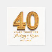 40e Jubileum gepersonaliseerd Servet (Voorkant)