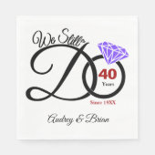 40e Jubileum gepersonaliseerd Servet (Voorkant)