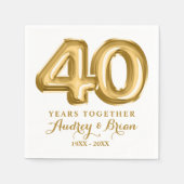 40e Jubileum gepersonaliseerd Servet (Voorkant)