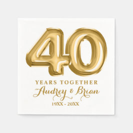 40e Jubileum gepersonaliseerd Servet