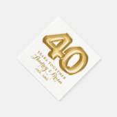 40e Jubileum gepersonaliseerd Servet (Hoek)