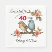40e Jubileum gepersonaliseerde servetten (Voorkant)