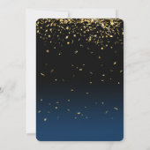 40e Jubileum Gold Balloons Confetti Kaart (Achterkant)