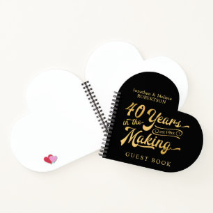 40e Jubileum Guestbook 40 JAAR IN DE MAKING Notitieboek
