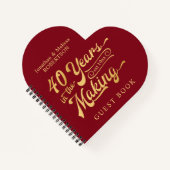 40e Jubileum Guestbook 40 JAAR IN DE MAKING Notitieboek (Voorkant)