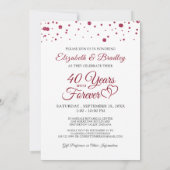 40e Jubileum Hart JAREN IN FOREVER Foto Kaart (Achterkant)