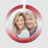 40e Jubileum Hart JAREN IN FOREVER Foto Ornament (achterkant)