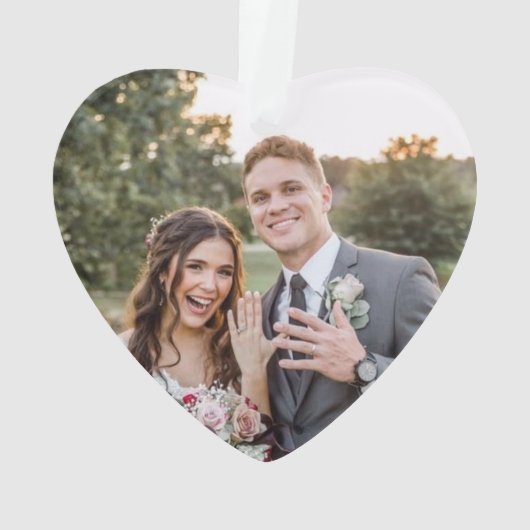 40e Jubileum 💕 Hartvormig Souvenir Keramisch Ornament (achterkant)