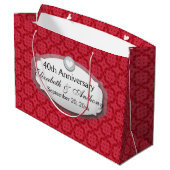 40e Jubileum Jubileum Rood Z06 Large Cadeautasje (Achterkant Gekanteld)