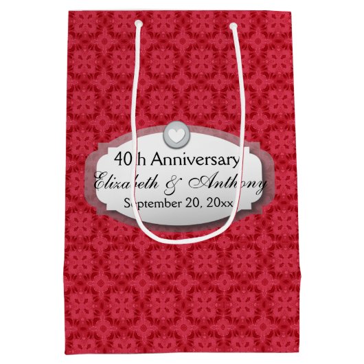 40e Jubileum Jubileum Rood Z06 Medium Cadeauzakje (Achterkant)