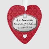 40e Jubileum Jubileum Rood Z06 Ornament (voorkant)
