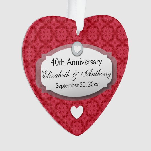 40e Jubileum Jubileum Rood Z06 Ornament (voorkant)