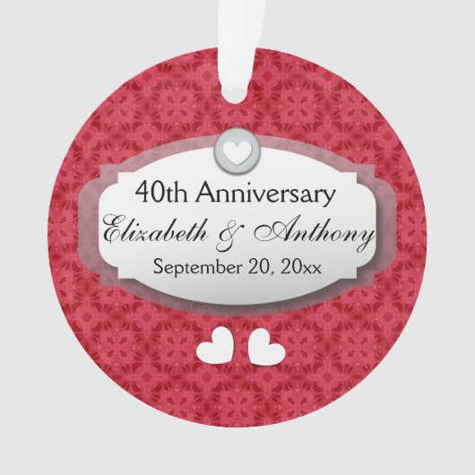 40e Jubileum Jubileum Rood Z06 Ornament (voorkant)
