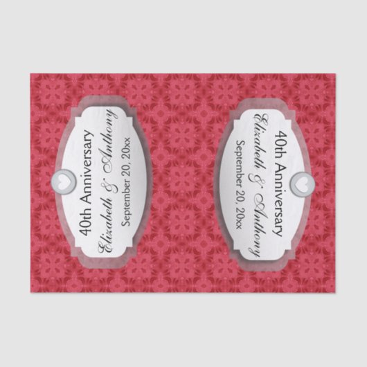 40e Jubileum Jubileum Rood Z06 Tissuepapier (Voorkant)