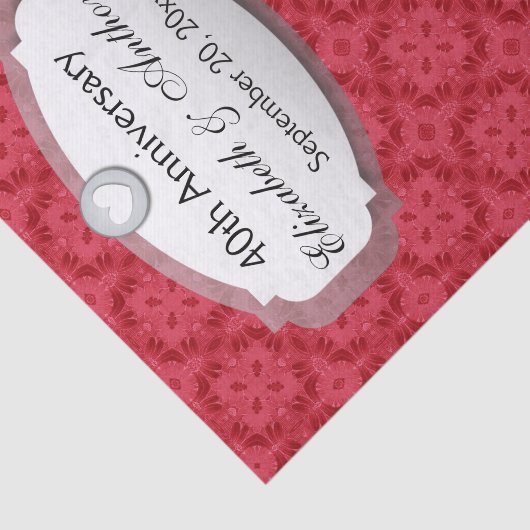 40e Jubileum Jubileum Rood Z06 Tissuepapier (Detail)