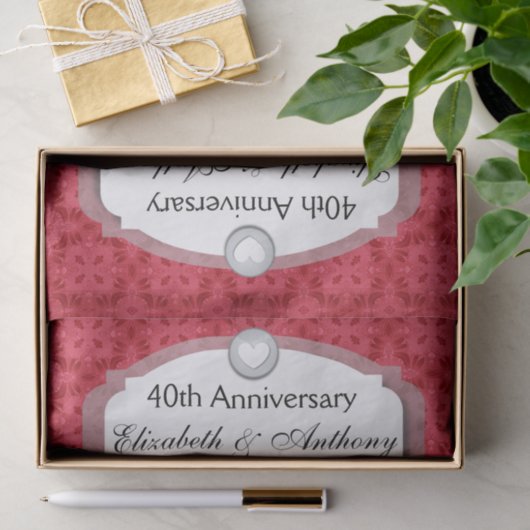 40e Jubileum Jubileum Rood Z06 Tissuepapier (Geschenk)