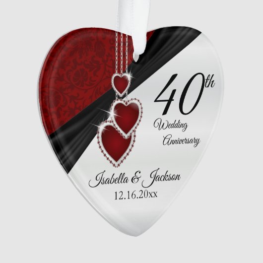 ⭐ 40e Jubileum-keepaardontwerp Ornament (voorkant)