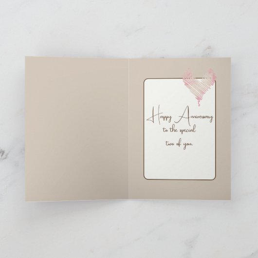 40e Jubileum koffie met hart Kaart (Binnen)