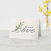 40e Jubileum Love Font met Leaves Kaart (Gele Bloem)