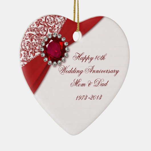 40e Jubileum Ornament bruiloft (Rechts)