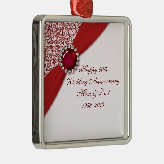 40e Jubileum Ornament bruiloft (Rechts)