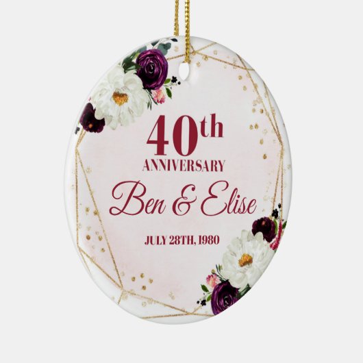 40e Jubileum Ornament Ruby Jubileum (Rechts)