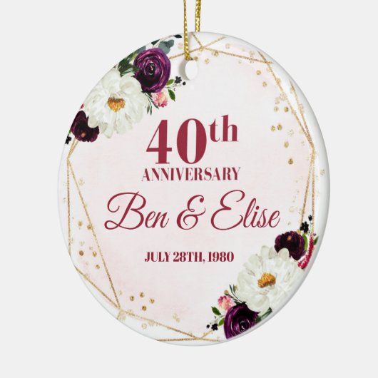 40e Jubileum Ornament Ruby Jubileum (Links)