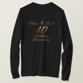 40e Jubileum Ouders Ruby Wedding Jubileum T-shirt