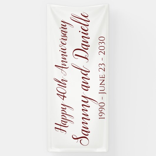 40e Jubileum Party Banner Decoration (Verticaal)