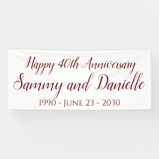 40e Jubileum Party Banner Decoration (Horizontaal)