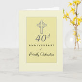 40e Jubileum priester met reliëfkruis, Re Kaart (Gele Bloem)