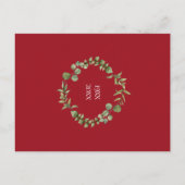 40e Jubileum Red de Date Woodland Greenery Briefkaart (Achterkant)
