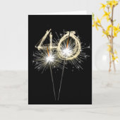 40e Jubileum-reservekopieers op zwart Kaart (Gele Bloem)