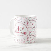 40e jubileum Robijnen Hartjes Koffiemok (Voorkant links)
