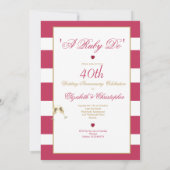 40e Jubileum Rood Elegant A Ruby Do Kaart (Achterkant)
