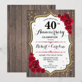 40e Jubileum - Rood Goud Kaart (Voorkant / Achterkant)
