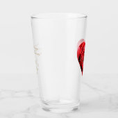 40e Jubileum Rood rozen Hart Elegant Glas (Rechts)