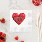 40e Jubileum Rood rozen Hart Elegant Servet (Insitu)